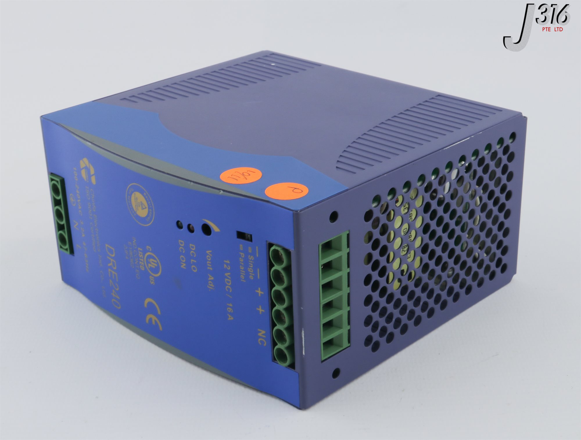 27337 CHINFA ELECTRONICS DRE240 POWER SUPPLY, 12VDC, 16A DRE240